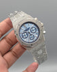 Audemars Piguet Royal Oak Chronograph Ice Blue Tapisserie Super Clone Master Copy